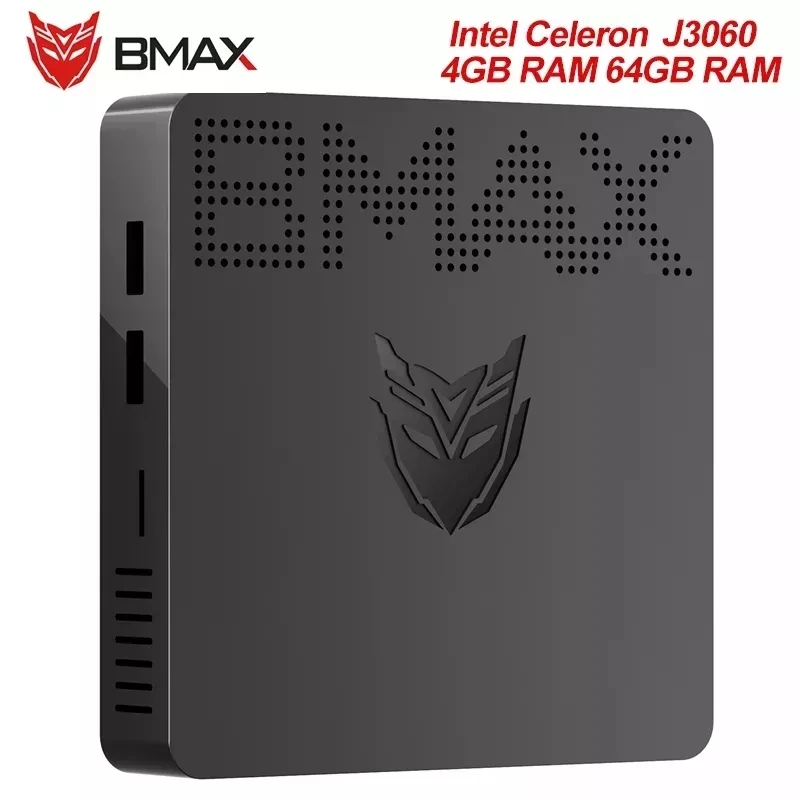 

BMAX B1 Windows 10 Max Mini PC Intel Celeron J3060 4GB RAM LPDDR3 64GB RAM eMMC Dual Core WIFI 2.4GHz/5.8GHz BT 4.2