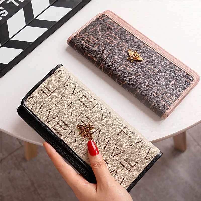 Новинка 2020 простой тонкий длинный кошелек женский кожаный модный с модным