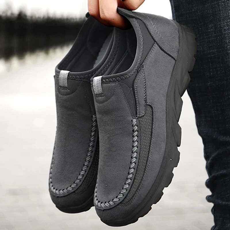 

Retro Men Casual Shoes Handmade Loafers Adults Shoes Fashion Non Slip Soft Bottom Comfort Breathable Male Walk Shoes