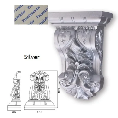 Европейская пластиковая стальная композитная рельефная корбель Corbels архитектурная мебель Украшение Золото Серебро антикварная ручная роспись - Цвет: 6