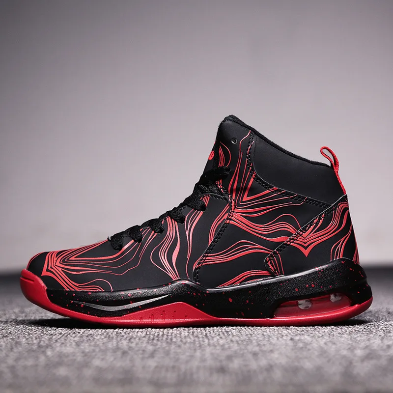 Jordan shoes high help couple night light basketball shoes shock-absorbing anti-slip wear-resistant combat boots sneakers