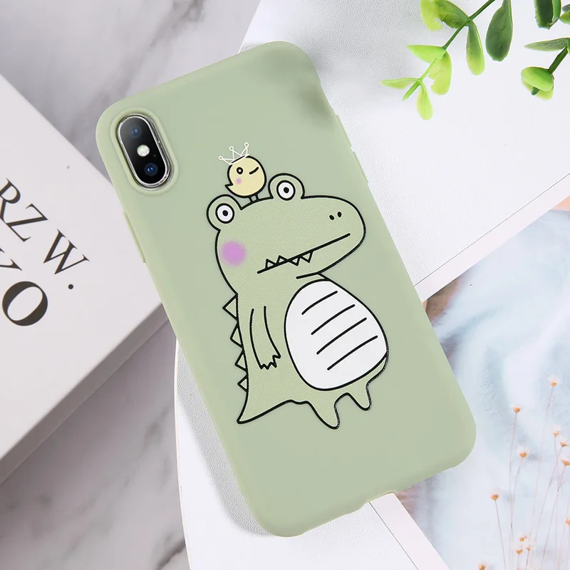 AC7702 USLION мультяшный динозавр авокадо чехол для телефона для iphone 11 Pro X XR XS MAX 7 6 6S 8 Plus силиконовый чехол с сердечком Мягкий ТПУ чехол - Цвет: AC7702