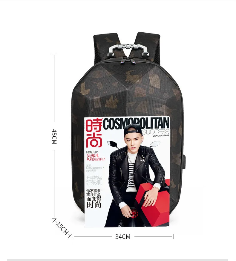 Fashion Man Backpack 15.6 Inch Laptop USB Charging Bluetooth Speaker Male Bags Recharging Multi-layer Space Travel Anti-thief
