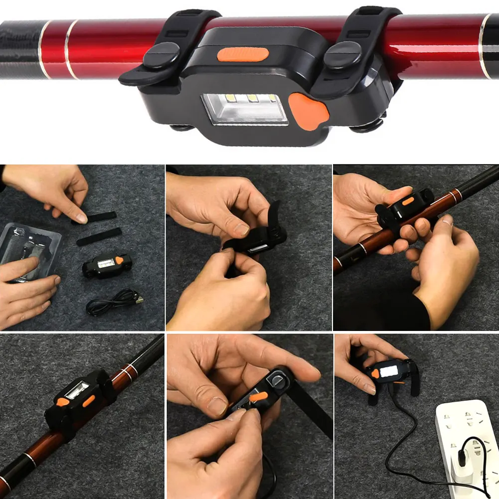 

Bite Hook Gravity Induction Bait Lamp Night Fishing Bait Off Fish Lighting Rechargeable