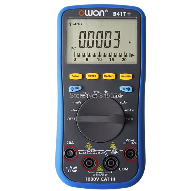 Цифровой мультиметр OWON B41T + 4 1/2 с Bluetooth измеритель фоновой подсветки True