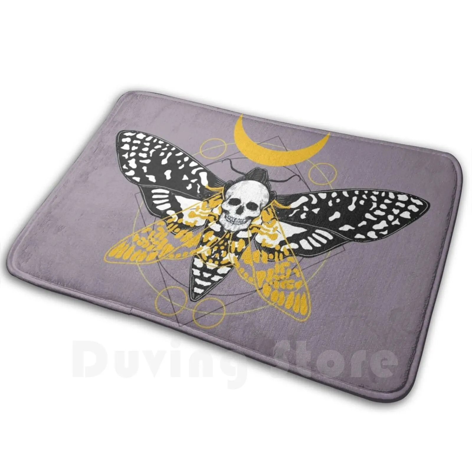 

Death Moth Mat Rug Carpet Anti-Slip Floor Mats Bedroom Moth Death Silence Of The Lambs Dark Gothic Skull Goth Horror Black Death