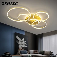 gold black modern led chandeliers lighting for living study room dimmable indoor lamps parlor foyer lustres lampadario luminaire