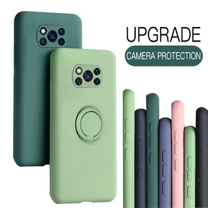 Poco X3 Pro NFC Case Liquid Silicone Ring Holder Camera Protector Back
Covers For Xiaomi Pocophone Pocox3 Pro NFC Poco X 3 Pro