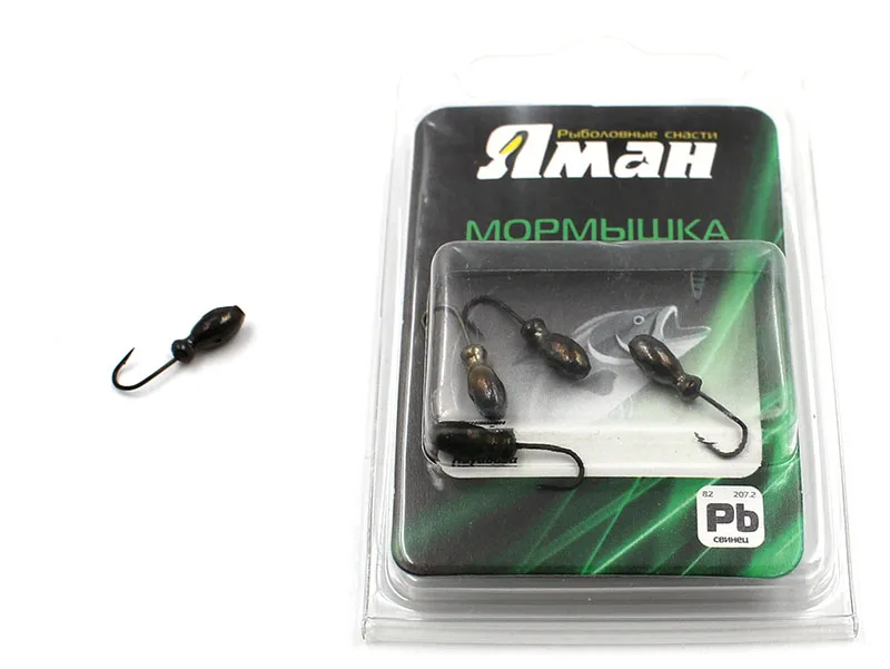 5шт мормышки свинцовые Яман Щелкун с отверстием диаметр 4мм вес 0.5гр | Спорт и