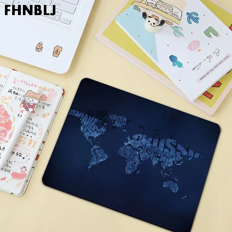 

FHNBLJ New Printed World Map Keyboard Gaming MousePads Smooth Writing Pad Desktops Mate gaming mouse pad