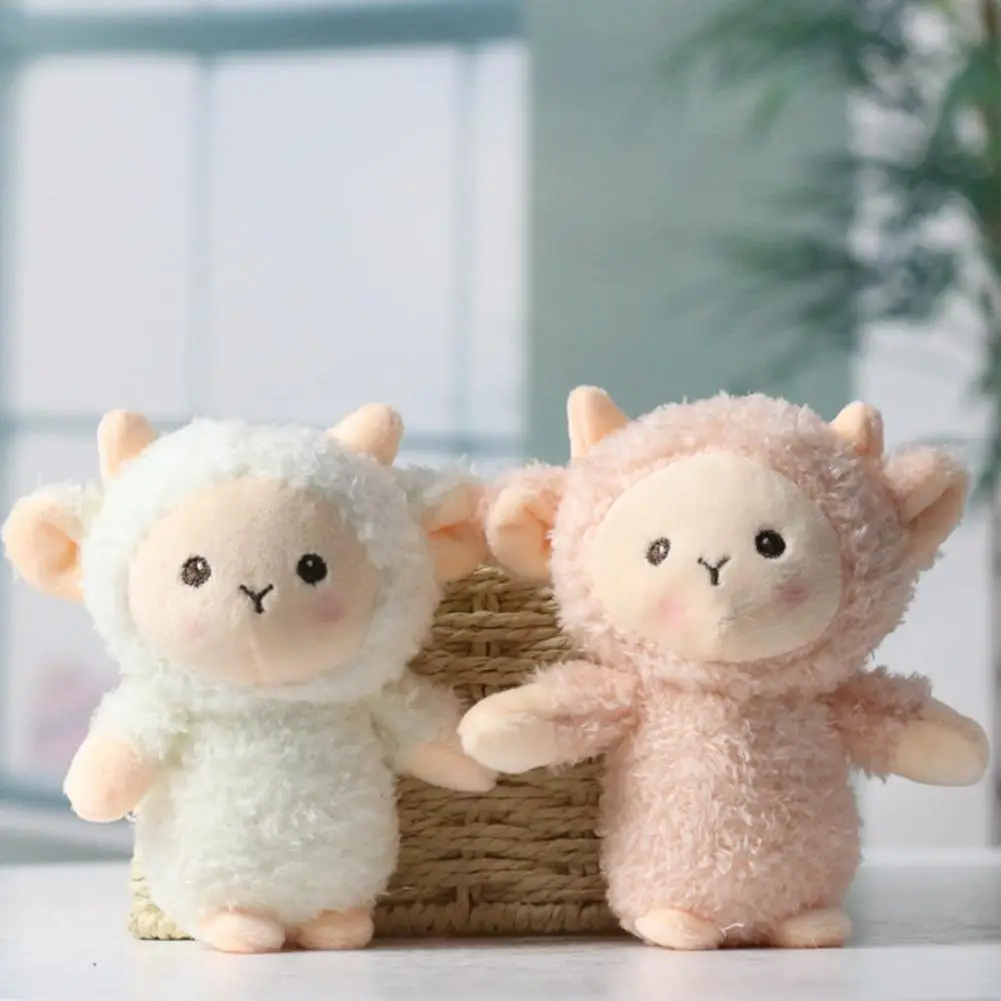 

Decorative Creative Mini Squint Sheep Plush Pendant Smooth Surface Key Pendant Novel for Ornament