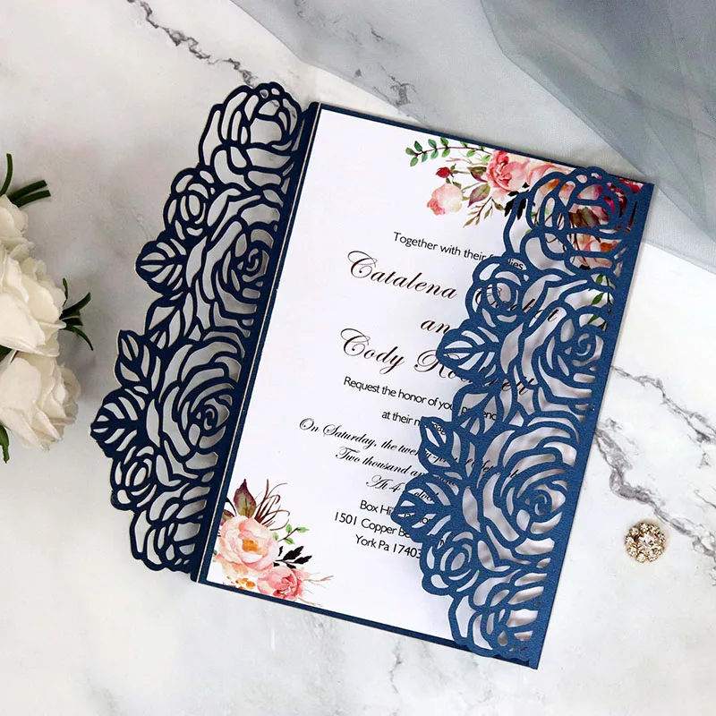 Открытка кружевная с розами в европейском стиле 100 шт. | Дом и сад