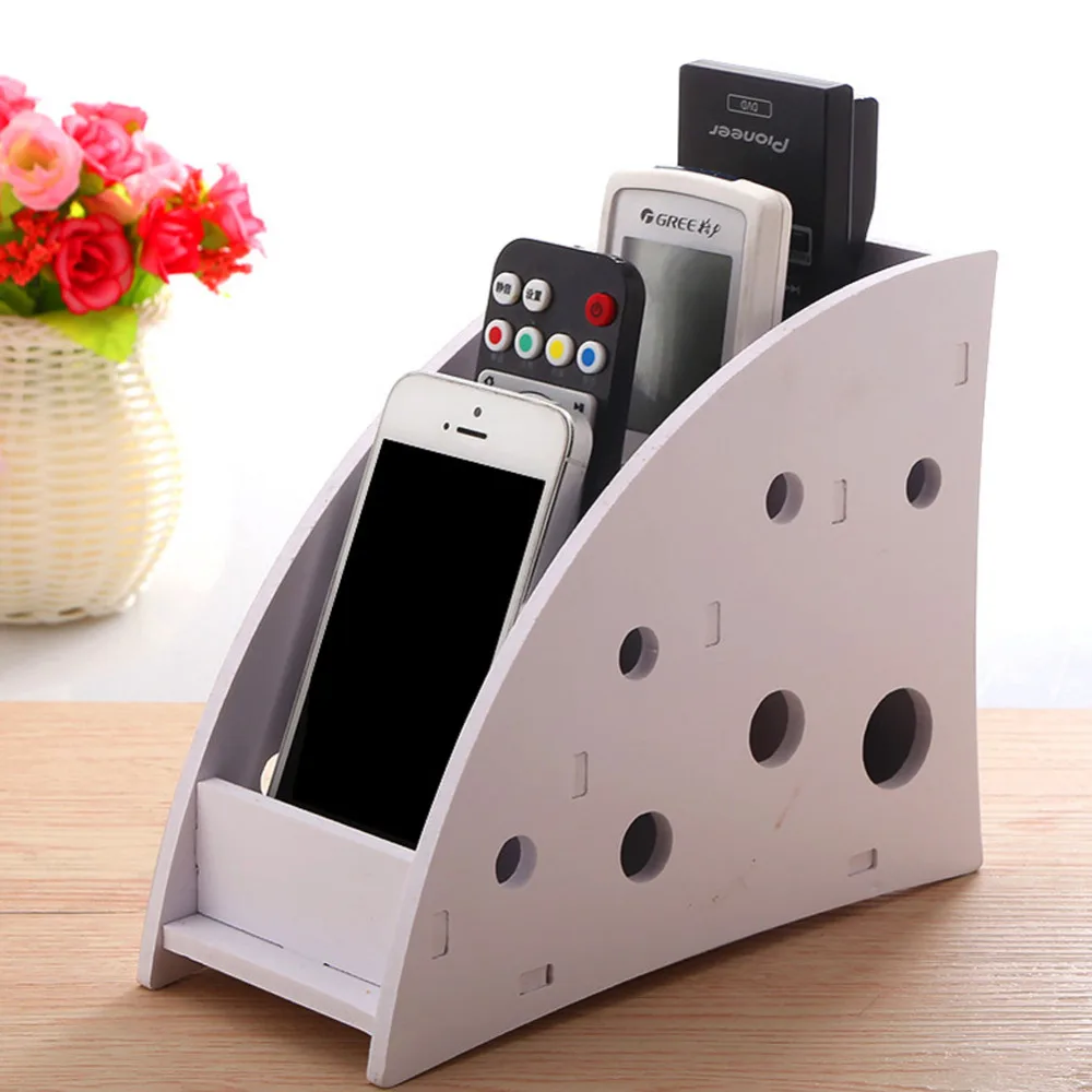 Коробка для хранения экологичный пластиковый деревянный Телевизор кондиционер пульт дистанционного управления держатель для дома и офиса чехол для хранения мелочей Настольный Органайзер