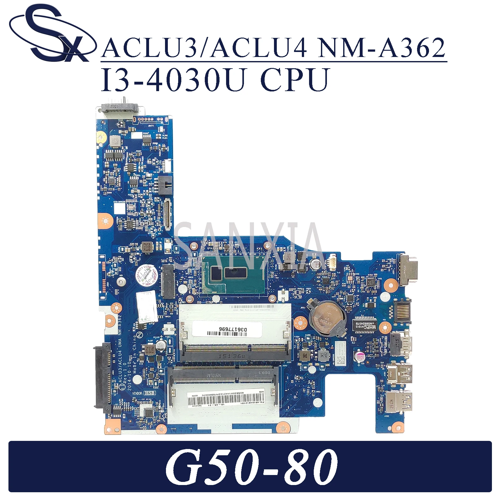 

Материнская плата KEFU ACLU3/ACLU4 для ноутбука Lenovo NM-A362 (15 дюймов)