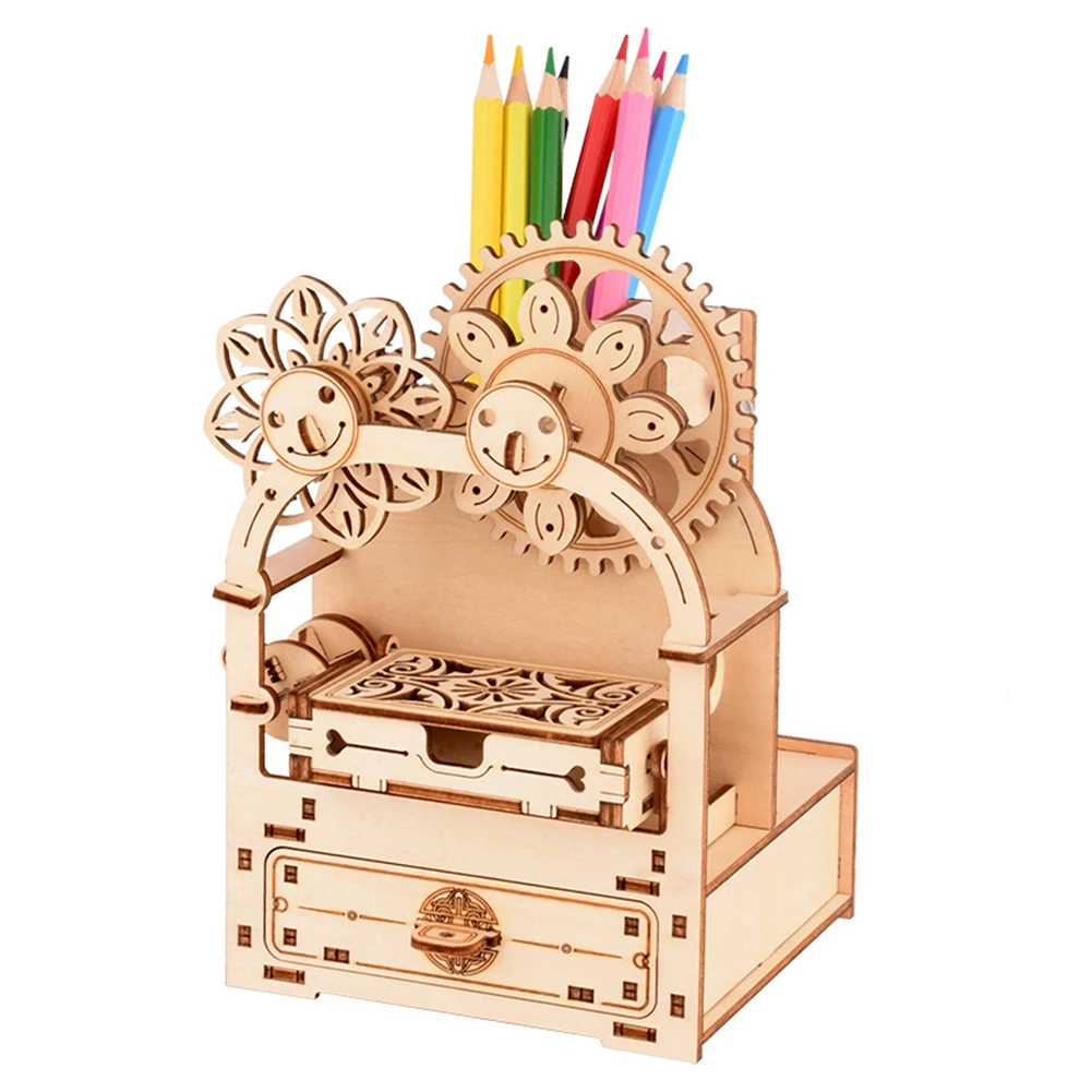

Children's 3D Three-dimensional Jigsaw Puzzle Early Education Benefit Intellectual Toy Creative Music Box Pen Holder Puzzle Gift