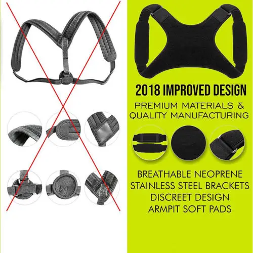 

Back Posture Corrector Brace Corset Back Clavicle Straightener Spine Support Belt for Upper Back Shoulder Support Bandage M XL