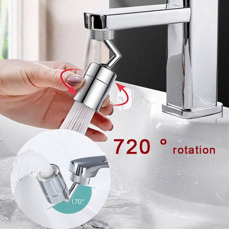 

720 Universal Splash-proof Filter Faucet Spray Head Anti Splash Filter Faucet Movable Splash-Proof Swivel Water Saving Faucet