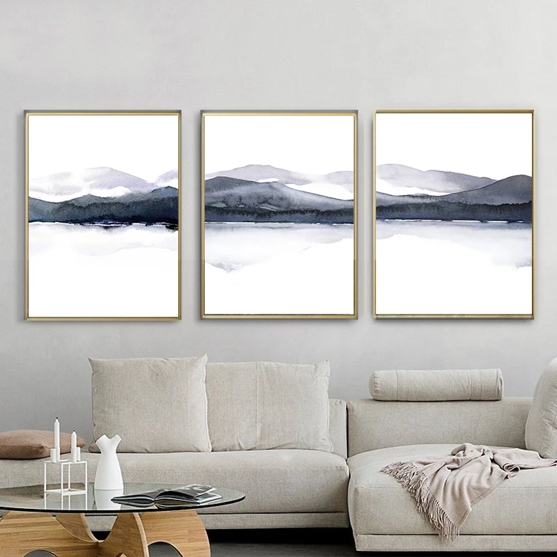 Акварельные пастельные настенные художественные абстрактные картины на холсте