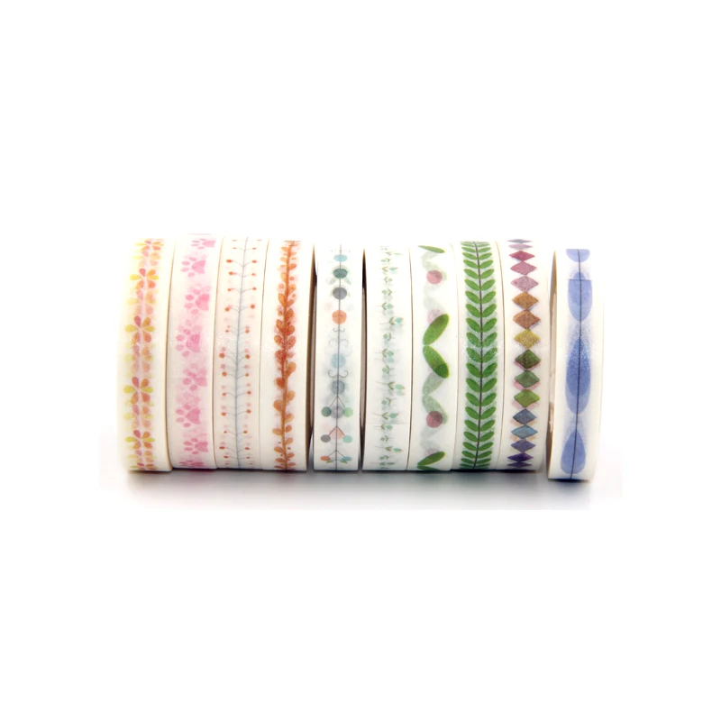 10 шт./упак. 8 мм * м декоративная лента Washi Diy ручной работы аксессуары Deafting клей