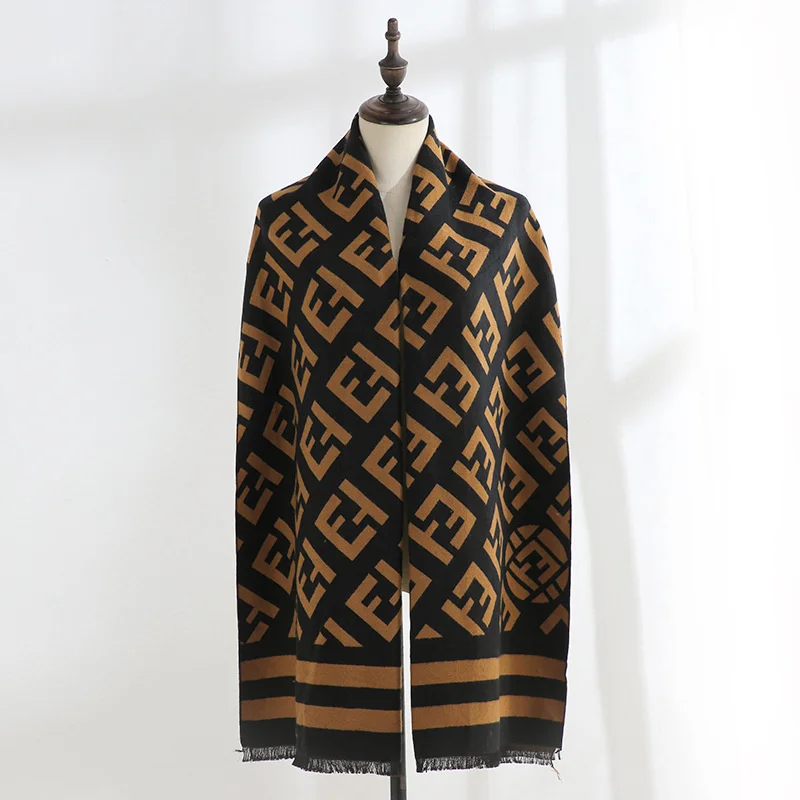 Роскошные шарфы кашемировый женский шарф 2022 брендовая зимняя женская длинная