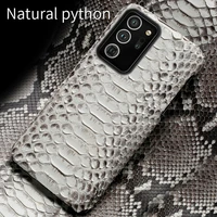 langsidi luxury python phone case for samsung note 20 ultra 8 9 genuine leather snakeskin back cover for galaxy a51 a50s a30s