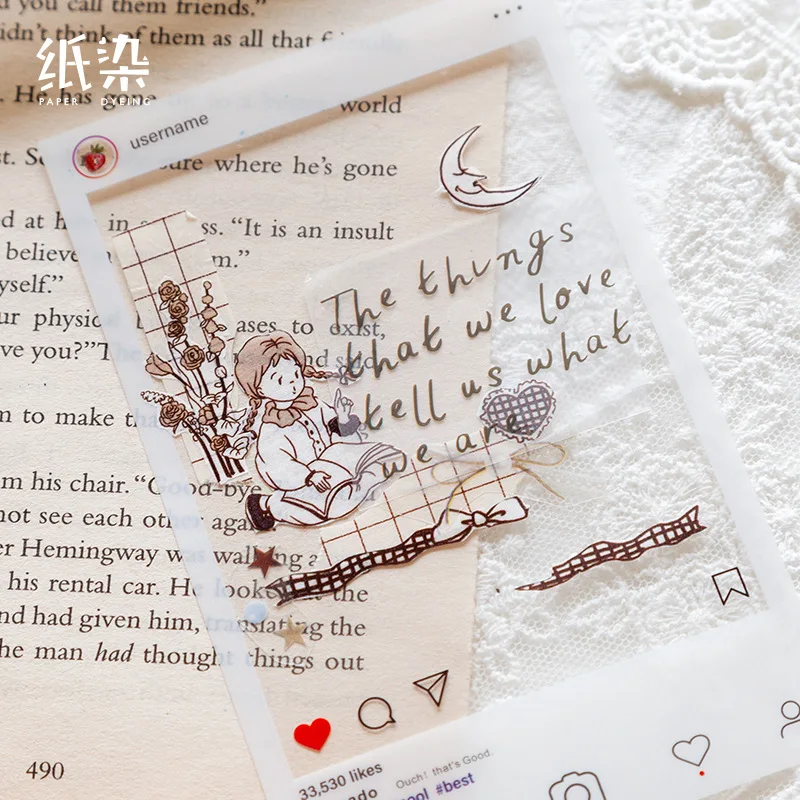 

Moon Town Series Bullet Journal Fairy Tale Rabbit Pet Washi Tape Adhesive Tape DIY Scrapbooking Sticker Label Masking Tape