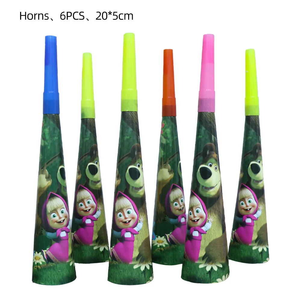 Медведь и Маша принадлежности для дня рождения мальчиков девочек одноразовая