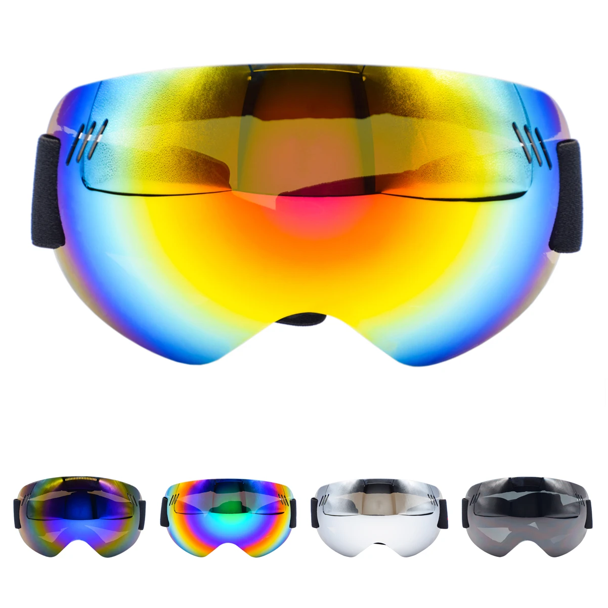 Спортивные лыжные очки двухслойные UV400 противотуманная большая Лыжная маска для