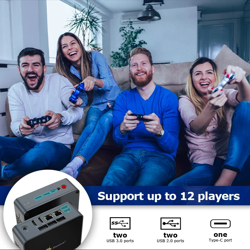 Retro Video Game Console Super Console X PC Lite With 61000+ Games Beelink Mini PC BOX For PS2WIIPS1N64SS Windows 10 Pro Key