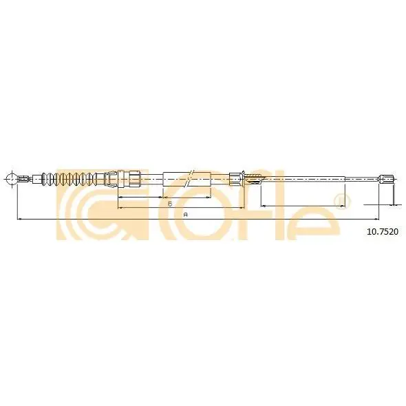 Трос стояночного тормоза VW: JETTA(162) 10 1598/827 mm COFLE 10|Тормозной цилиндр| |