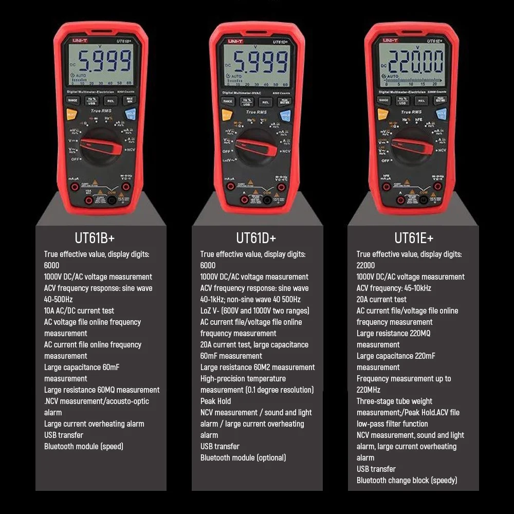 Цифровой мультиметр UNI T UT61B + UT61E UT61D профессиональный автоматический диапазон True