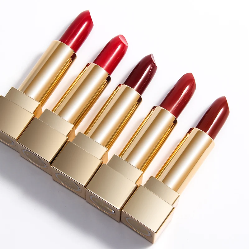 Deep Red Series Sexy Lipstick Long Lasting Pigments Lip Makeup Moisturizing Non-stick Maquiagem N |