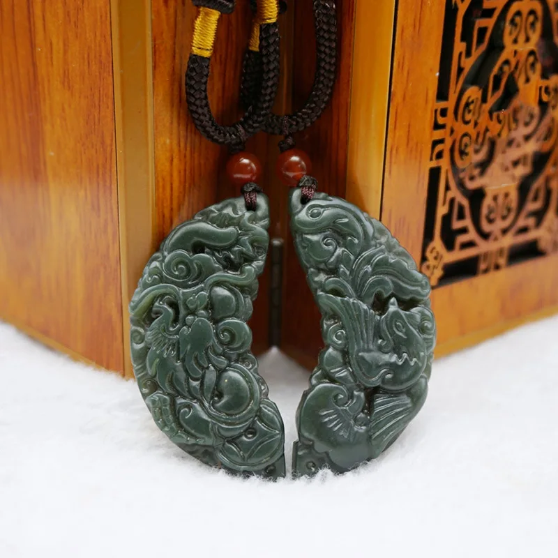 Ожерелье с подвеской в виде дракона и феникса ювелирное изделие хорошее Феникса |