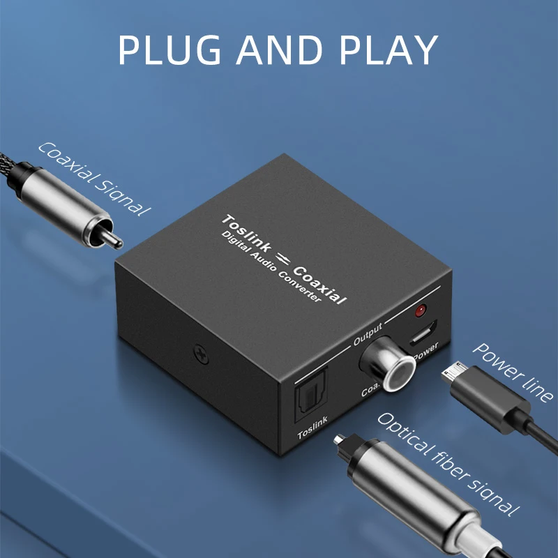 Цифровой аудио конвертер двунаправленный RCA цифровой коаксиальный к оптическому