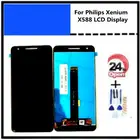 Для Philips Xenium X588 ЖК-дисплей + фото черный с инструментами и лентой