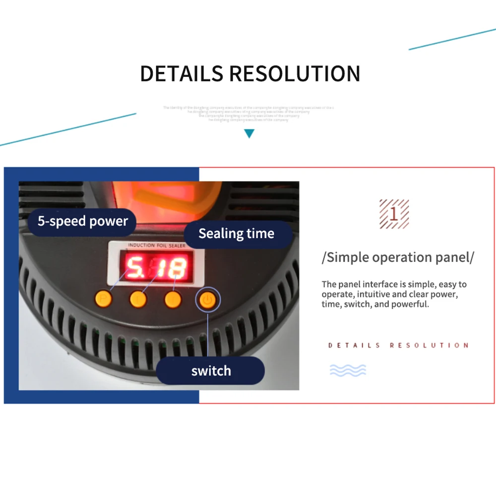 

800-1200W Electromagnetic Induction Sealing Machine Intelligent Automatic Aluminum Foil Gasket Sealing Machine DL-800A