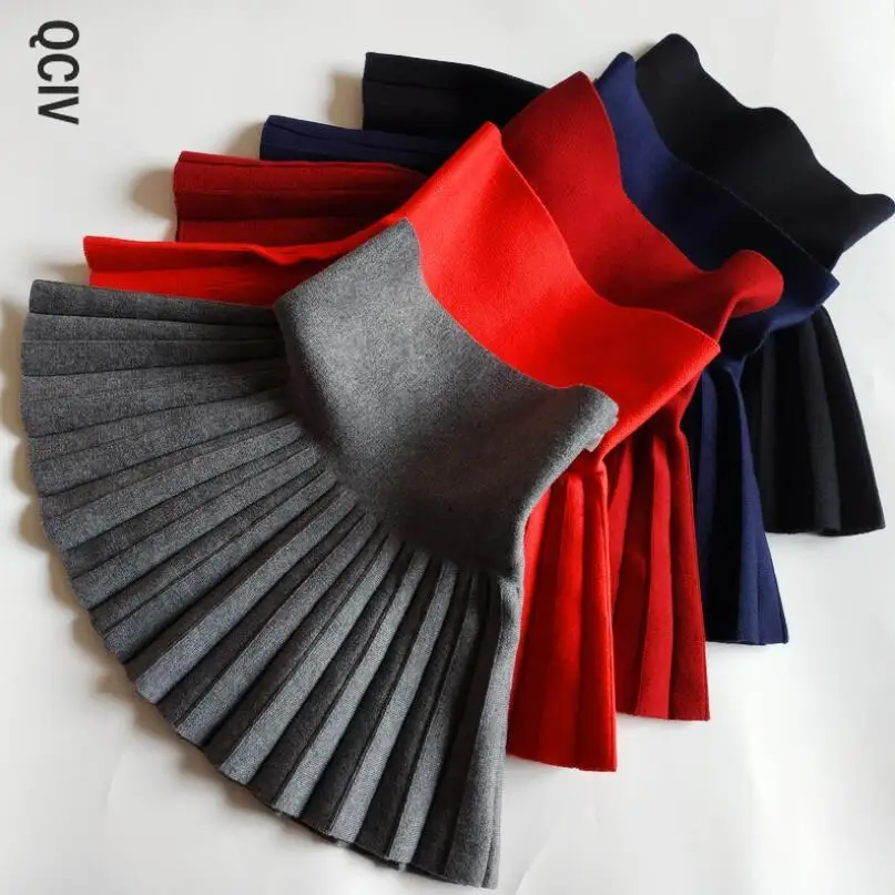 

Baby Toddler Children's Clothing School Girls Knit Skirt Bottoming Princess Pleated Skirts For Kids Children Clothes