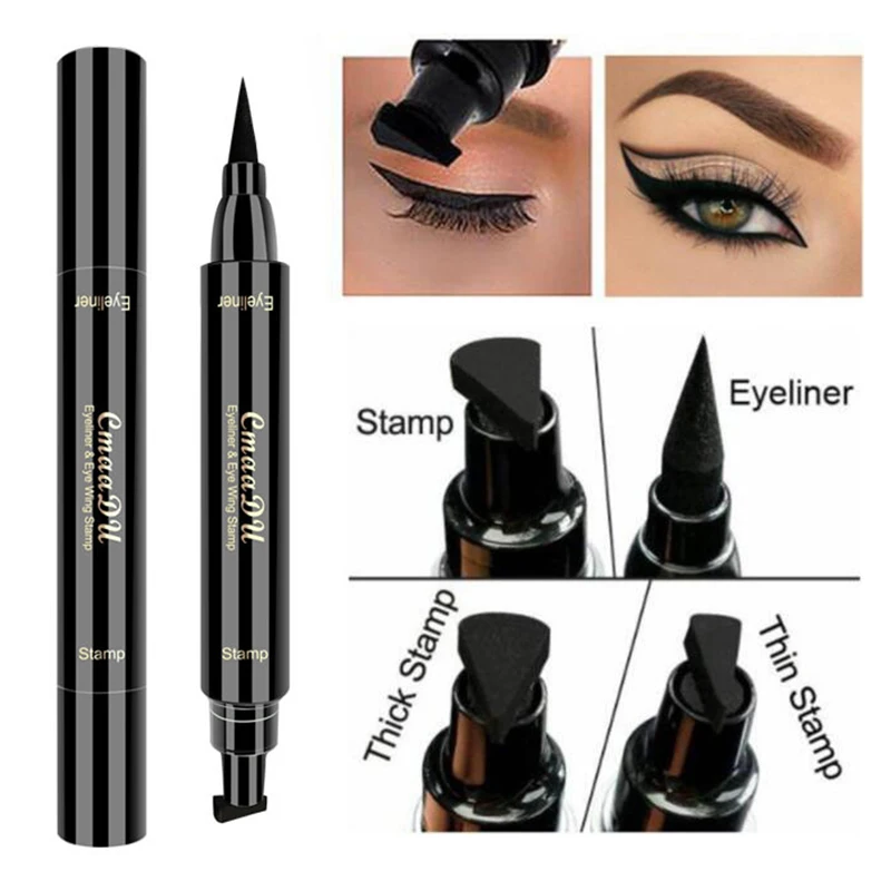 

Eyeliner Double head Black Long Lasting Eye Liner Pencil Eyeliner tail seal Waterproof Smudge-Proof Cosmetic Beauty Makeup