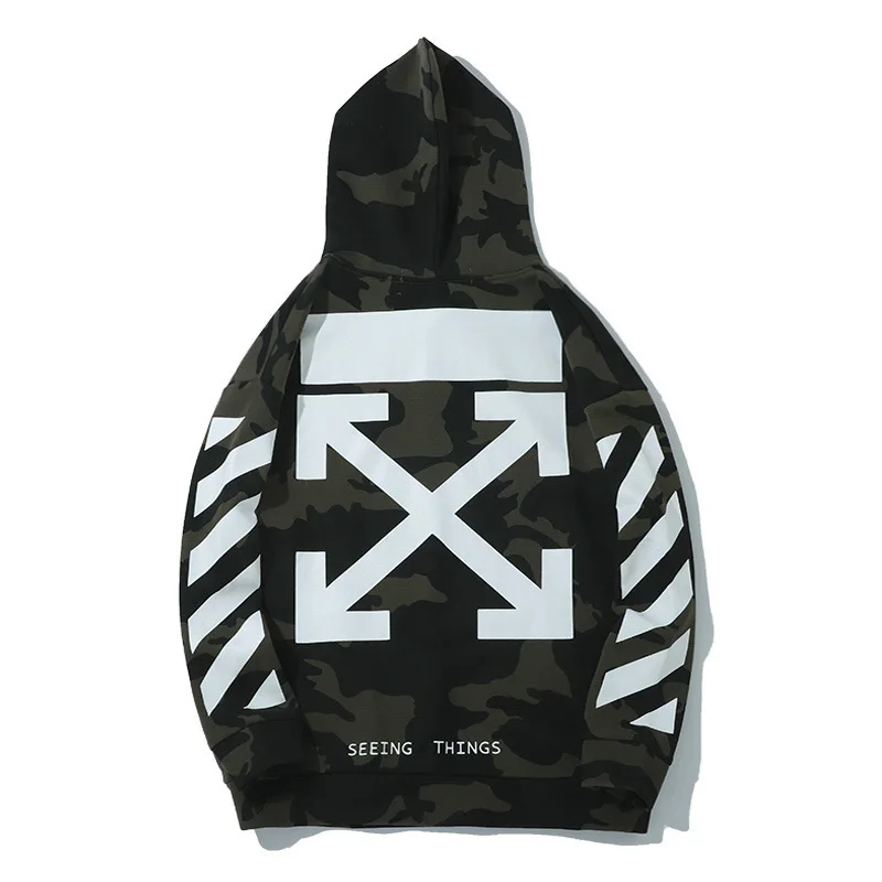 

Autumn and winter new camouflage Hoodie street fashion arrow printed Pullover