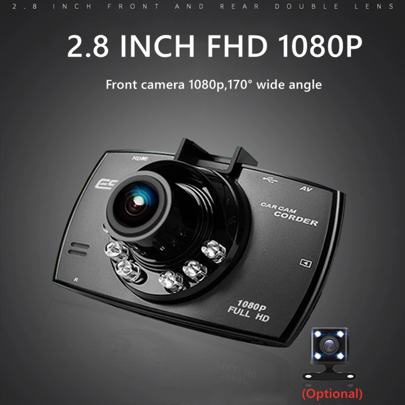 Odare Автомобильный видеорегистратор камера Full HD 1080P на 170 градусов видео