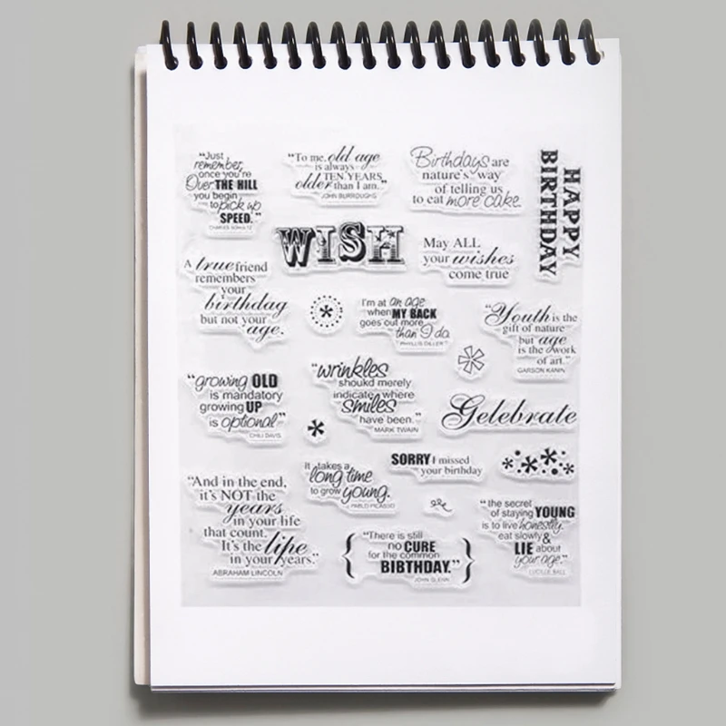 Взросления Силиконовые DIY прозрачные наклейки материалы для скрапбукинга