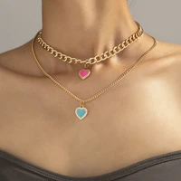 lost lady new smiley heart square ladies necklace same paragraph womens birthday present jewelry wholesale dropshipping gifs
