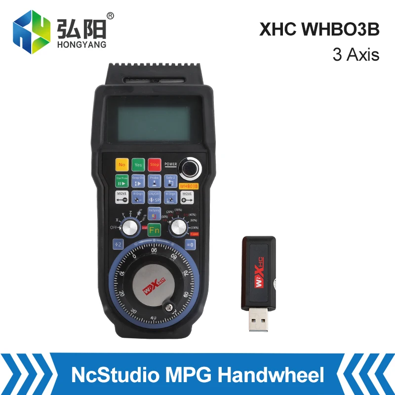 Беспроводной MPG-фрезерный станок XHC WHB03B Ncstudio с ручным колесом 3-осевой пульт