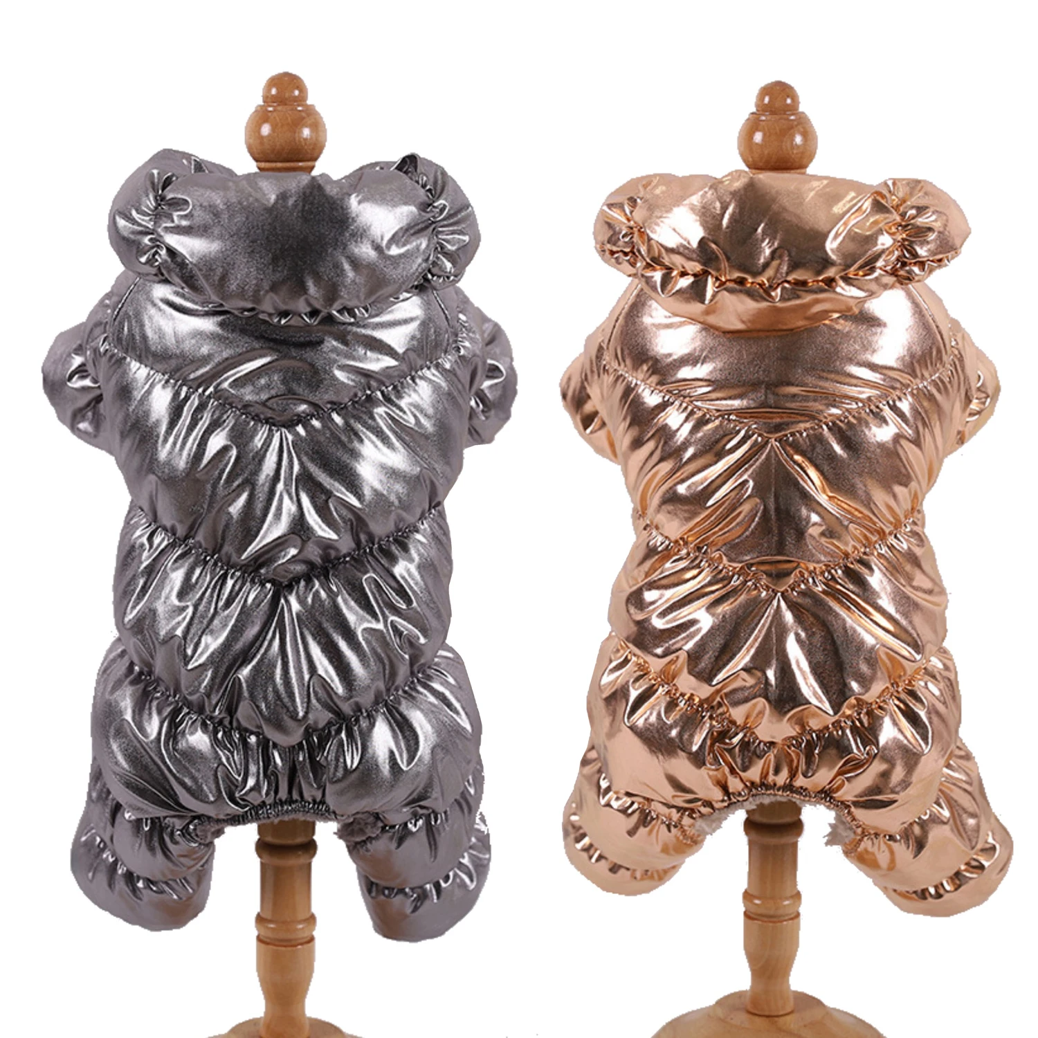 Теплые зимние комбинезоны для собак водонепроницаемая одежда ветрозащитное