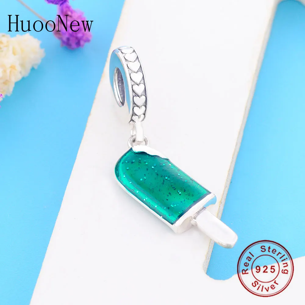 Женский браслет из серебра 925 пробы с зеленой эмалью | Украшения и аксессуары