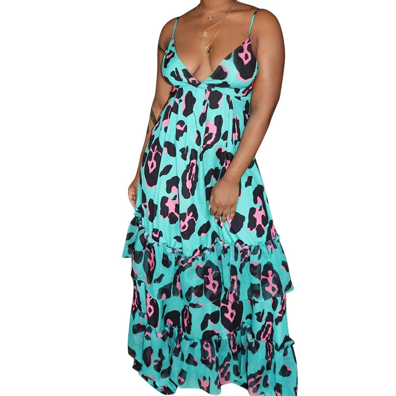 

2021 Summer News Fashion Dashiki African Clothes for Women Maxi Dress Suit Floral Print Elegant Ankara Dresses Home Street Wear