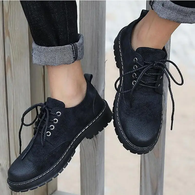 Мужские одноботинки YEELOCA ботильоны в британском стиле на шнуровке Нескользящие