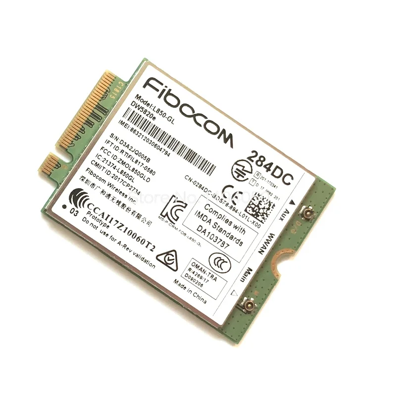 Для Dell DW5820e Fibocom L850 GL LTE/WCDMA 4G WWAN Card Module 0284DC 284DC DC|Модемы| |
