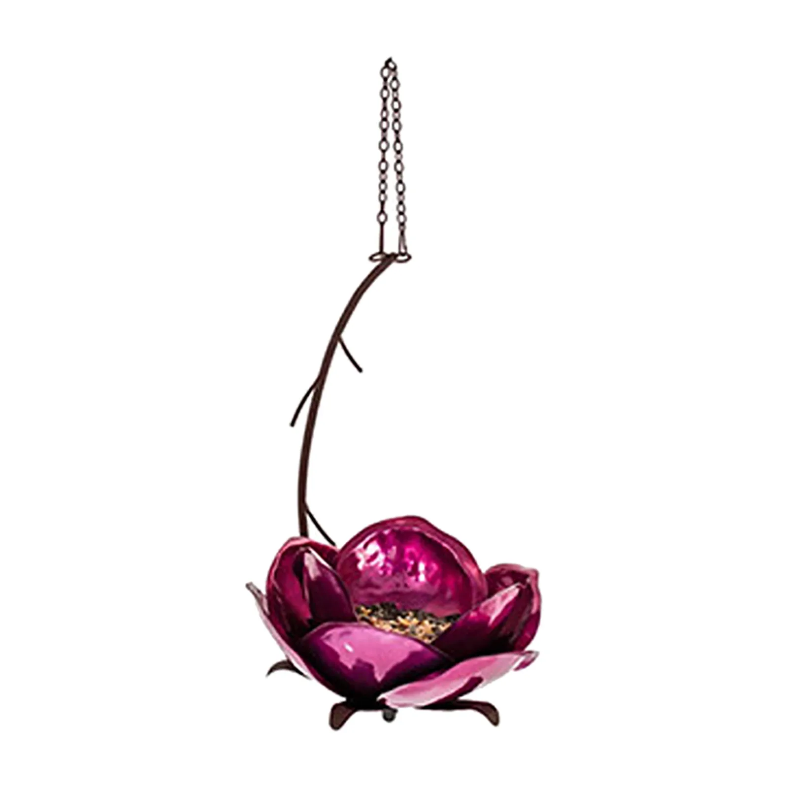 

Bird Feeder Hanging Metal Flower Bird Feeder Garden Decoration Outdoor Pole Art Feeder Cage For Birds Birdhouses For Outside