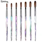 Кисть для ногтей Kolinsky из соболя, акриловая кисть для ногтей, инструменты для наращивания ногтей, профессиональная ручка для резьбы по ногтям, акриловая пудра